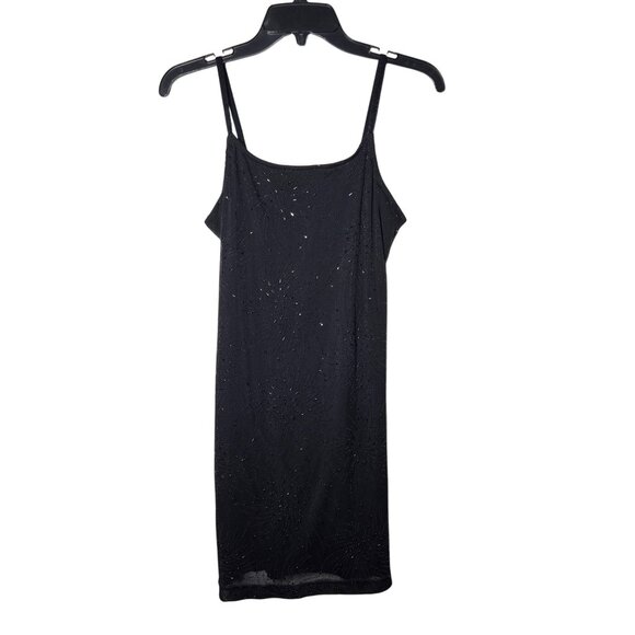 L.N. San Francisco Womens Black Mini Dress Size Large Y2K Witchy Whimsigoth Goth - Picture 1 of 9